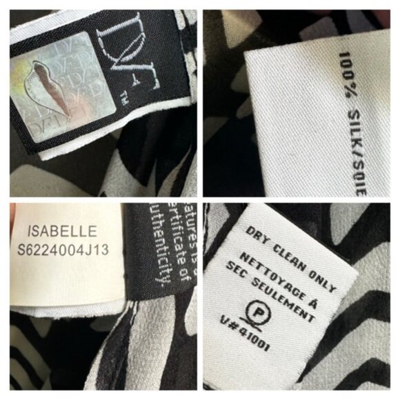 DVF Silk Floral Blouse Pleated Lightweight Button Up Pin Tuck Flowy Fairy Top 4 - Picture 13 of 16